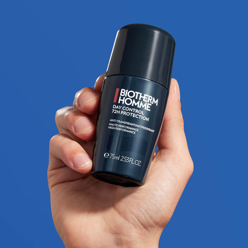 BIOTHERM HOMME Day Control Roll-on 72h, Deodorante Uomo Roll-On 72H, Per Tutti i Tipi di Pelle, Antitraspirante, Day Control, 75 ml (Confezione da 2)