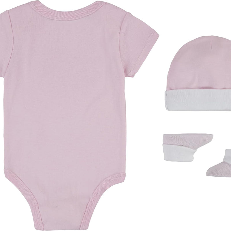 Levi's Classic Batwing Infant Hat Bodysuit Bootie Set 3pc Tutina per Bambino e Neonato Unisex-Bimbi