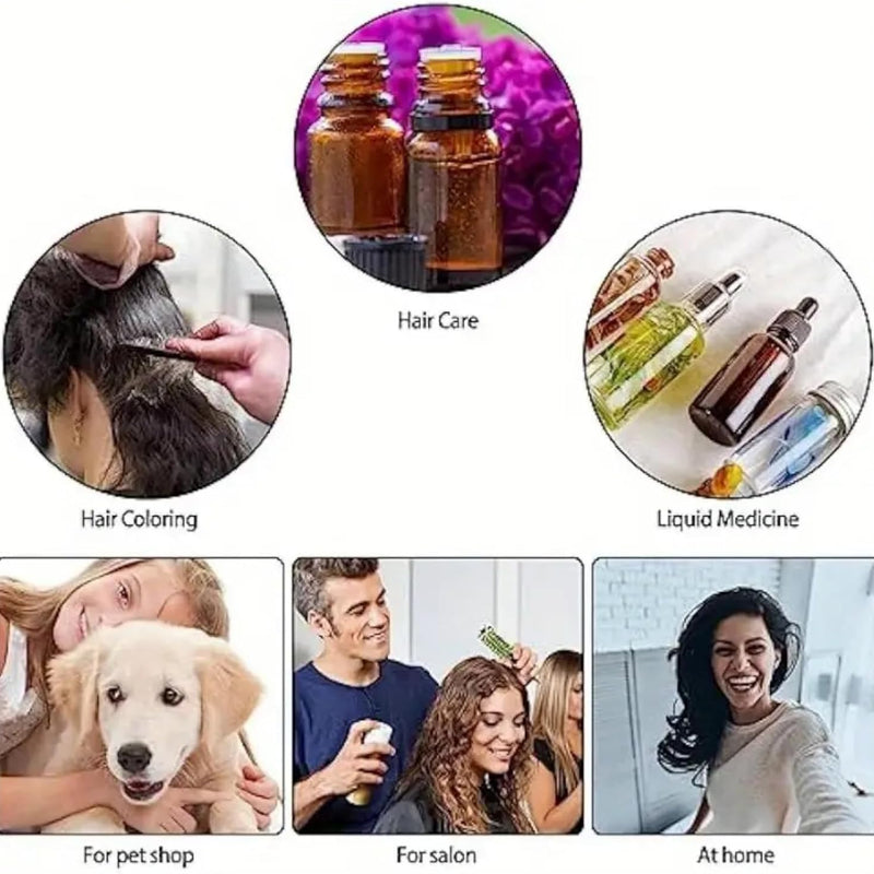 dshyuauoci Hair Oil Applicator, 160 ml Hair Oil Dispenser with Scale, Hair Dyeing at Home for Medicine, Care and Hair Dying, Barber Shops Pink
