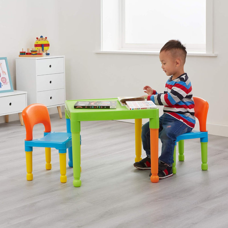 Liberty House Toys - Children's Play Table with 2 Chairs, Plastic, Multicoloured