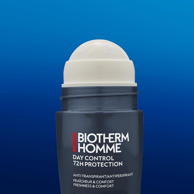 BIOTHERM HOMME Day Control Roll-on 72h, Deodorante Uomo Roll-On 72H, Per Tutti i Tipi di Pelle, Antitraspirante, Day Control, 75 ml (Confezione da 2)