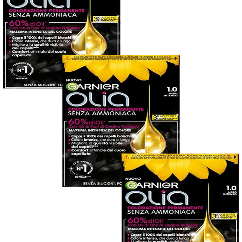 Garnier Olia Hair Dye, Ammonia Free, Covers 100% White Hair, Vegan Formula Formula, Brown