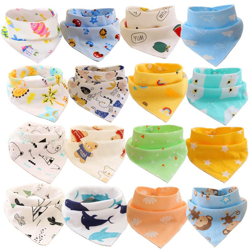 SLOSH 17 Bavaglino Neonato Bavaglini Bandana Cotone 100% Neonati Neonata Dentizione Panno per Ruttino Unisex