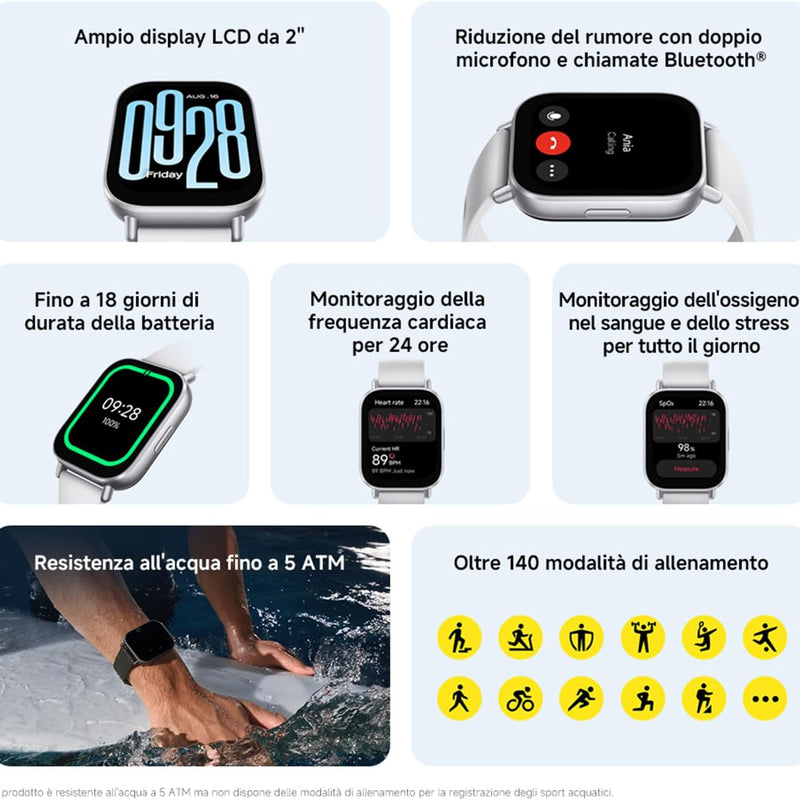 Xiaomi Redmi Watch 5 Active, Smartwatch con display LCD 2