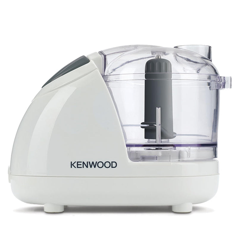 Kenwood Chopper CHP61.100WH, 500W Power, 0.5L Bowl, 2 Speeds, Four Blade System, Non-Slip Ring for Stability of the Chopper, Dishwasher Safe, White/SIlver