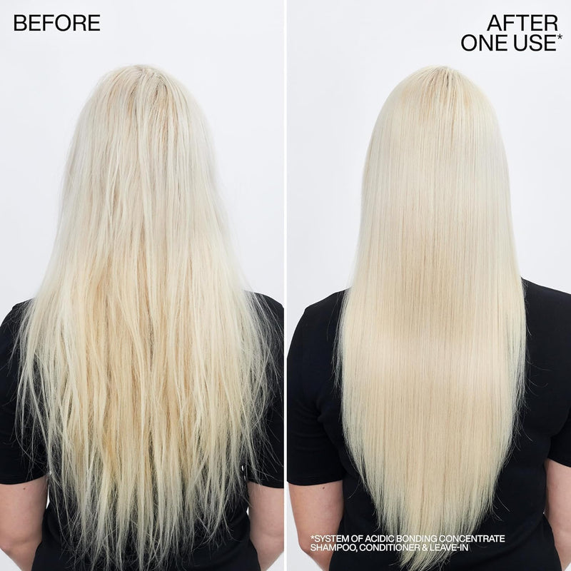 Redken | KIT Shampoo + Balsamo + Trattamento Leave-In, Routine Professionale per Capelli Danneggiati, Acidic Bonding Concentrate