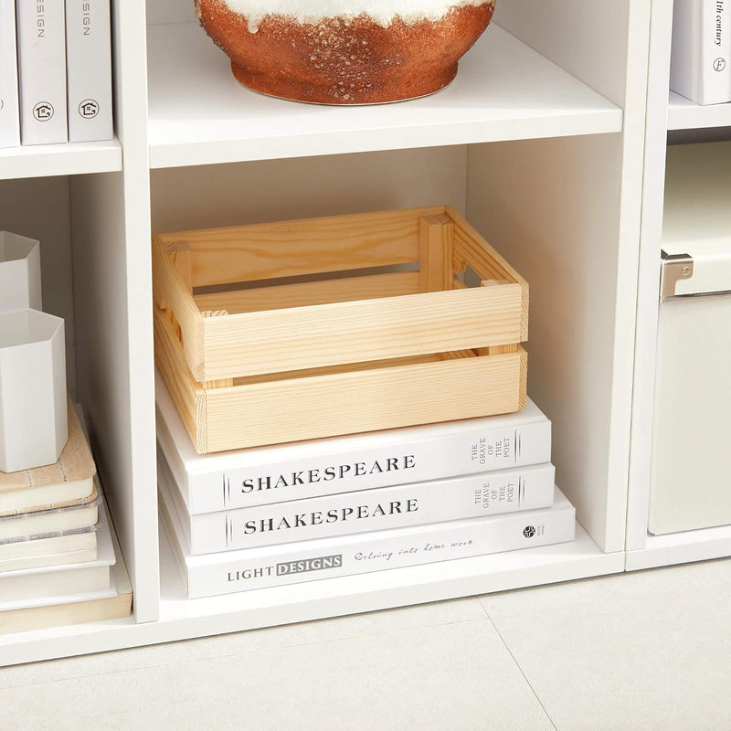 VASAGLE Libreria a 6 Cubi, Scaffale Espositore per Decorazioni, Souvenir, Piante, per Studio, Ufficio, Soggiorno, 30 x 65,5 x 97,5 cm, Bianco LBC203D