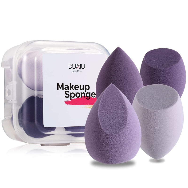 Spugnette trucco FILY DUAIU 4pz Set di Beauty Blender Spugnetta fondotinta on per Fondotinta Liquido Cipria e Crema Make Up