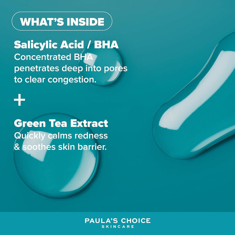 Paula's Choice SKIN PERFECTING 2% BHA Esfoliante Liquido - Peeling Viso con Acido Salicilico - Combatte Imperfezioni, Punti Neri & Brufoli - Ridurre i Pori - Pelli Miste o Grasse - 30 ml