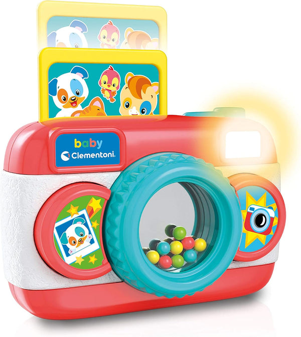 Clementoni Baby Baby Camera, Electronic Camera for Children 9+ Months, with Sounds and Lights, Early Childhood Educational Game, Stimulates Manuality, Made in Italy, Italian Language, 17440