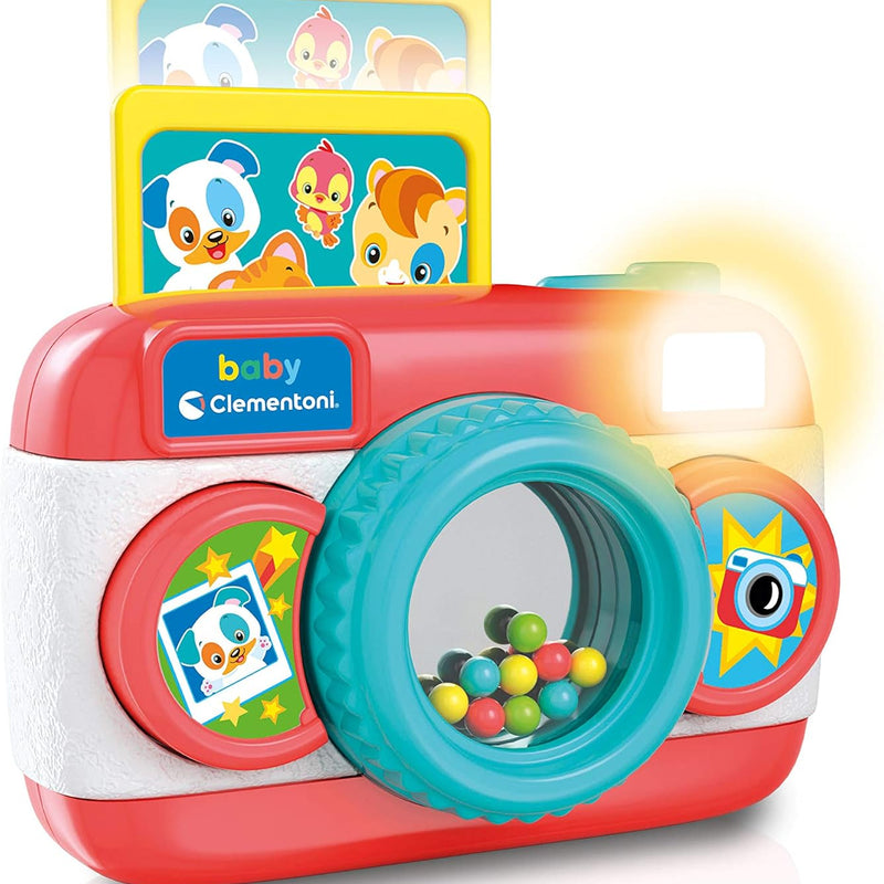 Clementoni Baby Baby Camera, Electronic Camera for Children 9+ Months, with Sounds and Lights, Early Childhood Educational Game, Stimulates Manuality, Made in Italy, Italian Language, 17440