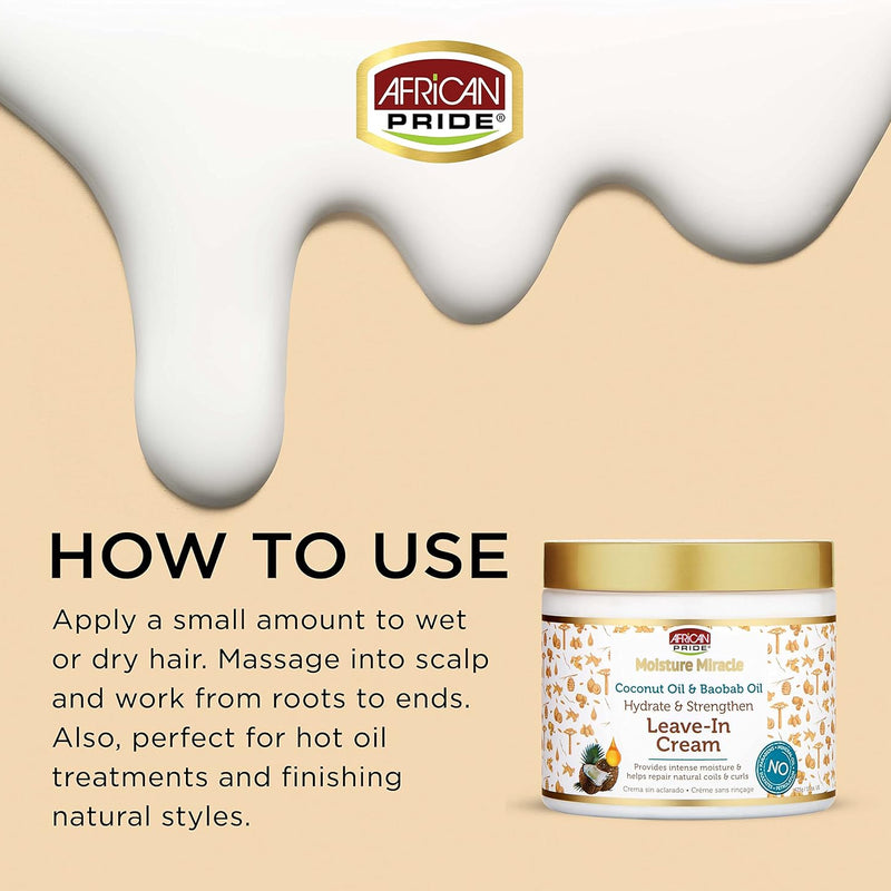 AFRICAN PRIDE MOISTURE COCO & BAOBAB LEAVE - IN - COCO & BAOBAB FREE CARE CREAM