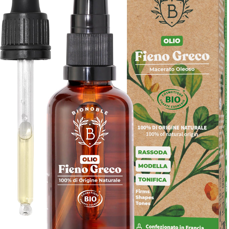 BIONOBLE Rosemary Oil for Organic Hair - Stimulates Growth and Reduces Loss - Rosemary, Castor, Argan and Jojoba Essential Oil - Rosemary Oil for Hair Growth - Glass Bottle + Pipette - 50 ml