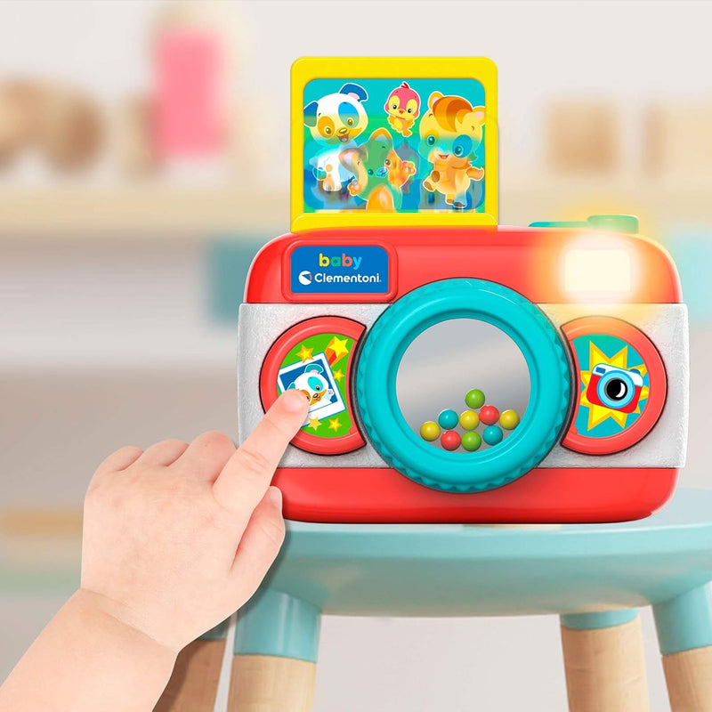 Clementoni Baby Baby Camera, Electronic Camera for Children 9+ Months, with Sounds and Lights, Early Childhood Educational Game, Stimulates Manuality, Made in Italy, Italian Language, 17440