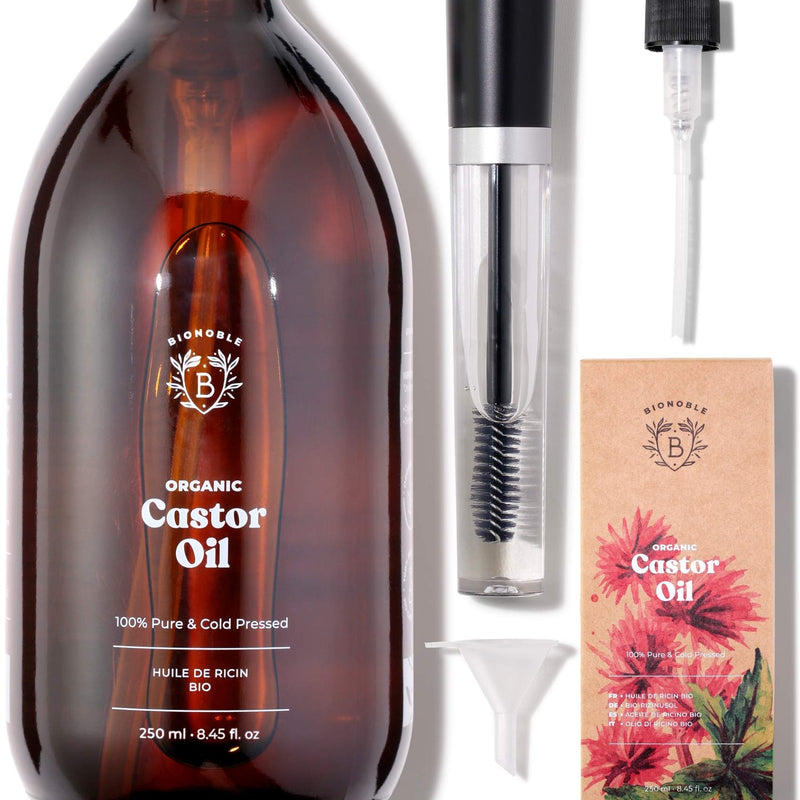 BIONOBLE Rosemary Oil for Organic Hair - Stimulates Growth and Reduces Loss - Rosemary, Castor, Argan and Jojoba Essential Oil - Rosemary Oil for Hair Growth - Glass Bottle + Pipette - 50 ml