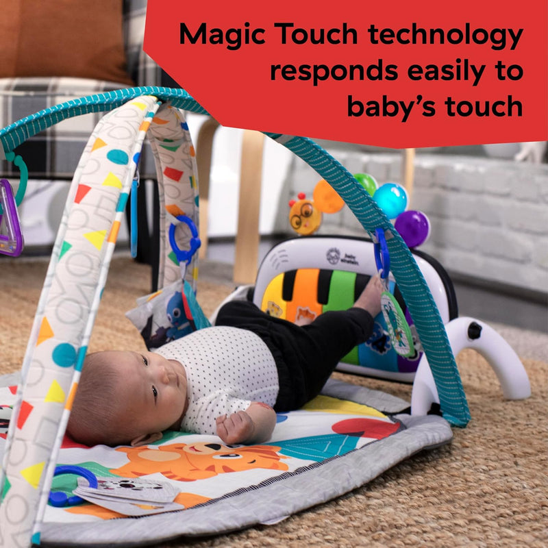 Baby Einstein, Kickin' Tunes 4 in 1 Kids Music Multi-Activity Gym with Piano, 70+ Sounds, 25+ Minutes Music and Lights, Play Arch, 7 Removable Toys, 4 Languages, for Babies