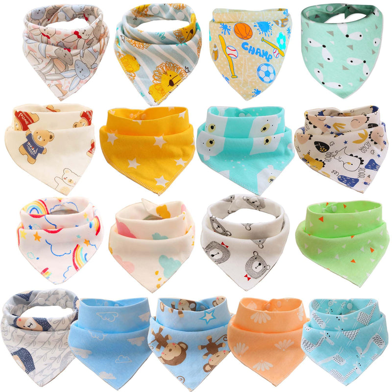 SLOSH 17 Bavaglino Neonato Bavaglini Bandana Cotone 100% Neonati Neonata Dentizione Panno per Ruttino Unisex