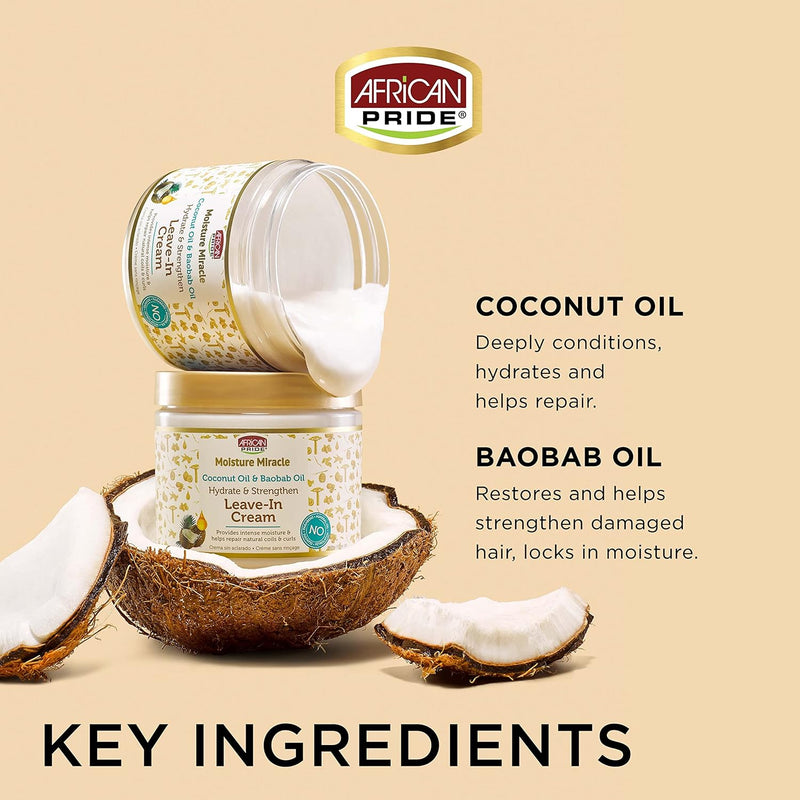 AFRICAN PRIDE MOISTURE COCO & BAOBAB LEAVE - IN - COCO & BAOBAB FREE CARE CREAM