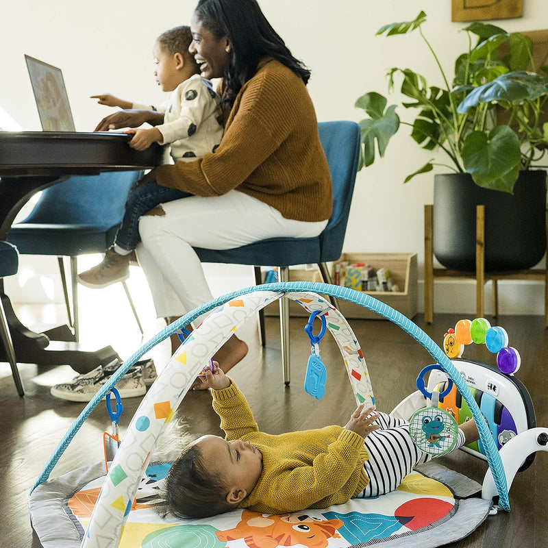 Baby Einstein, Kickin' Tunes 4 in 1 Kids Music Multi-Activity Gym with Piano, 70+ Sounds, 25+ Minutes Music and Lights, Play Arch, 7 Removable Toys, 4 Languages, for Babies