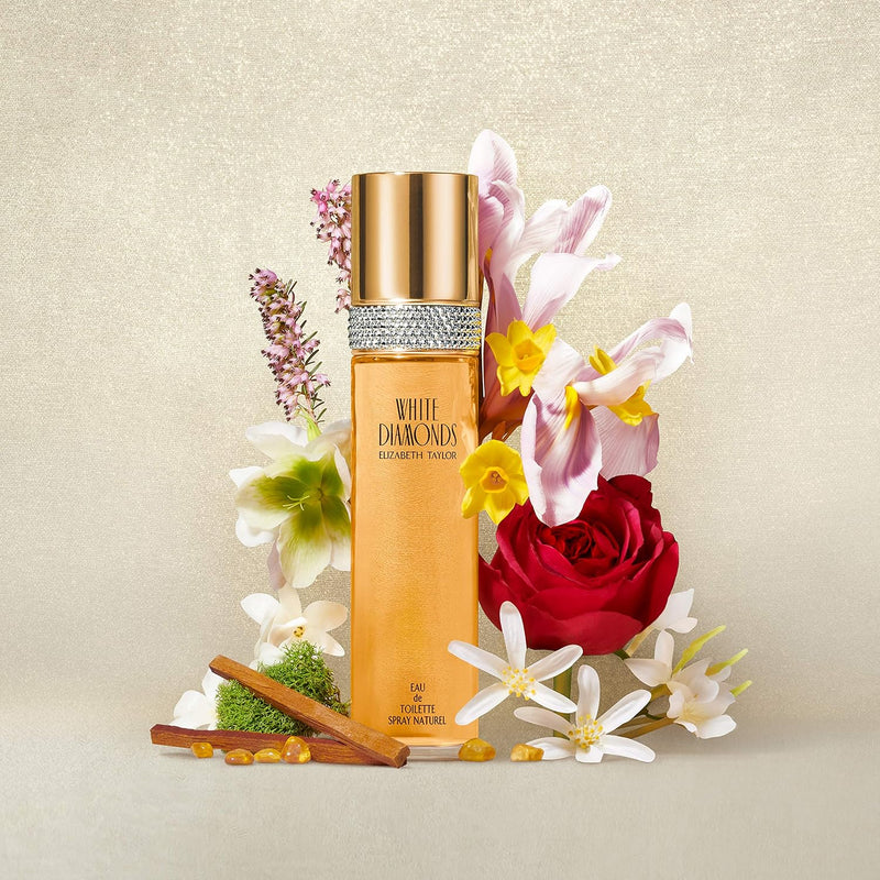 Elizabeth Taylor White Diamonds Floral Eau de Toilette Spray for Women - Rich and Luxurious Fragrance - 100ml