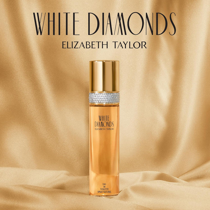 Elizabeth Taylor White Diamonds Floral Eau de Toilette Spray for Women - Rich and Luxurious Fragrance - 100ml